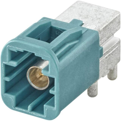 FAKRA কানেক্টর প্লাগ R/A PCB রাইট অ্যাঙ্গেল সোল্ডার AMS29A-40MZ5-Z ব্লু ওয়াটার
